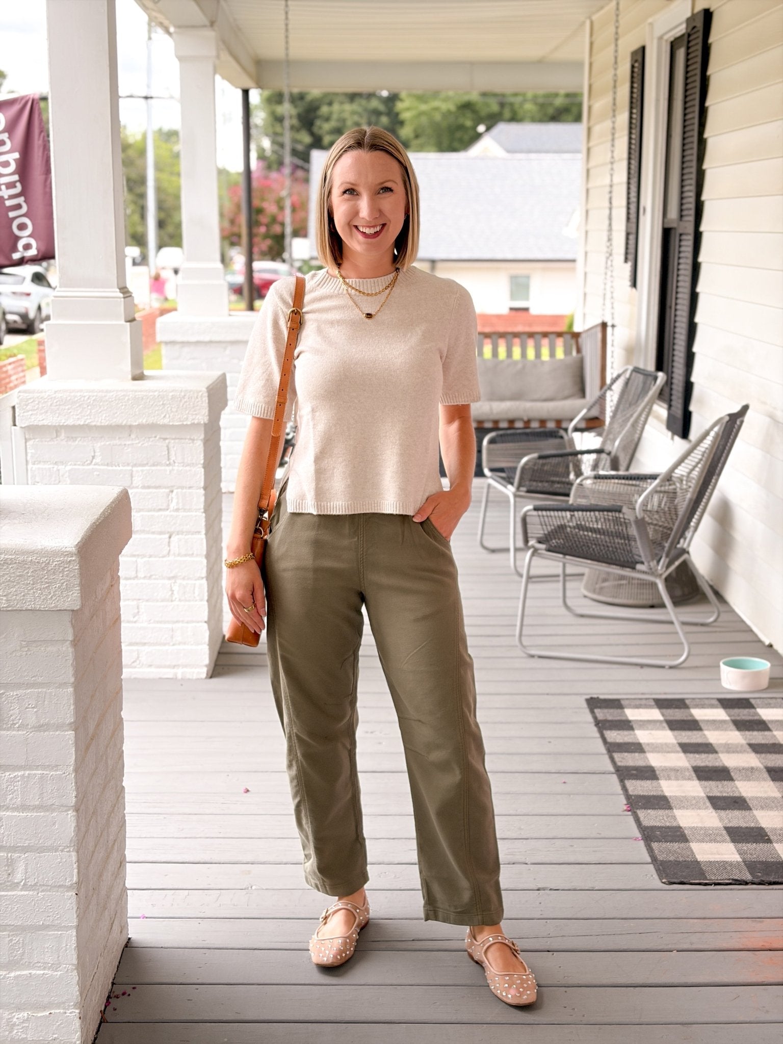 Rose & Lee Co Jessie Barrel Pants, Dusty Olive by Marine Layer Pants