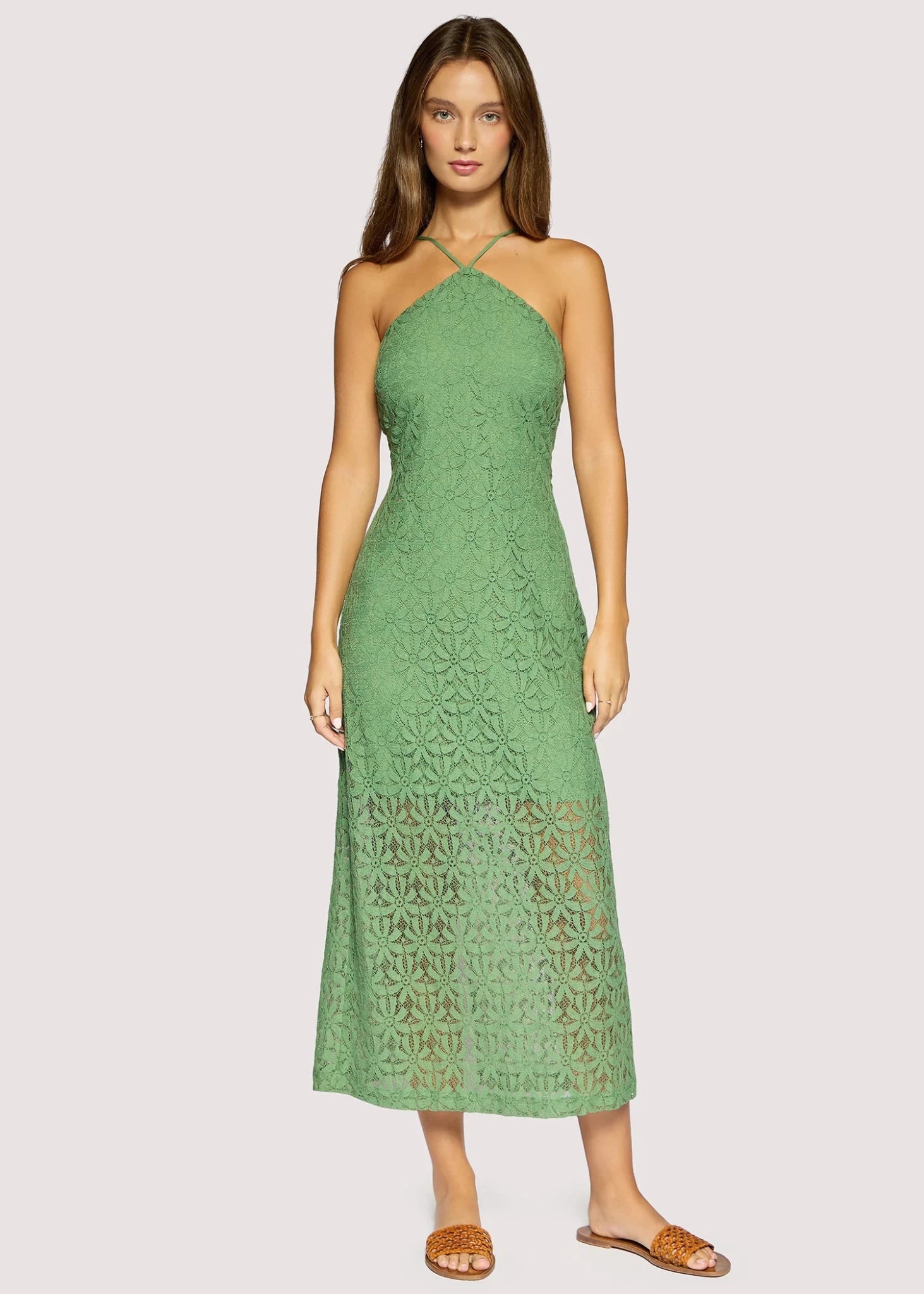 lace maxi dress green Marisol Dress | Green