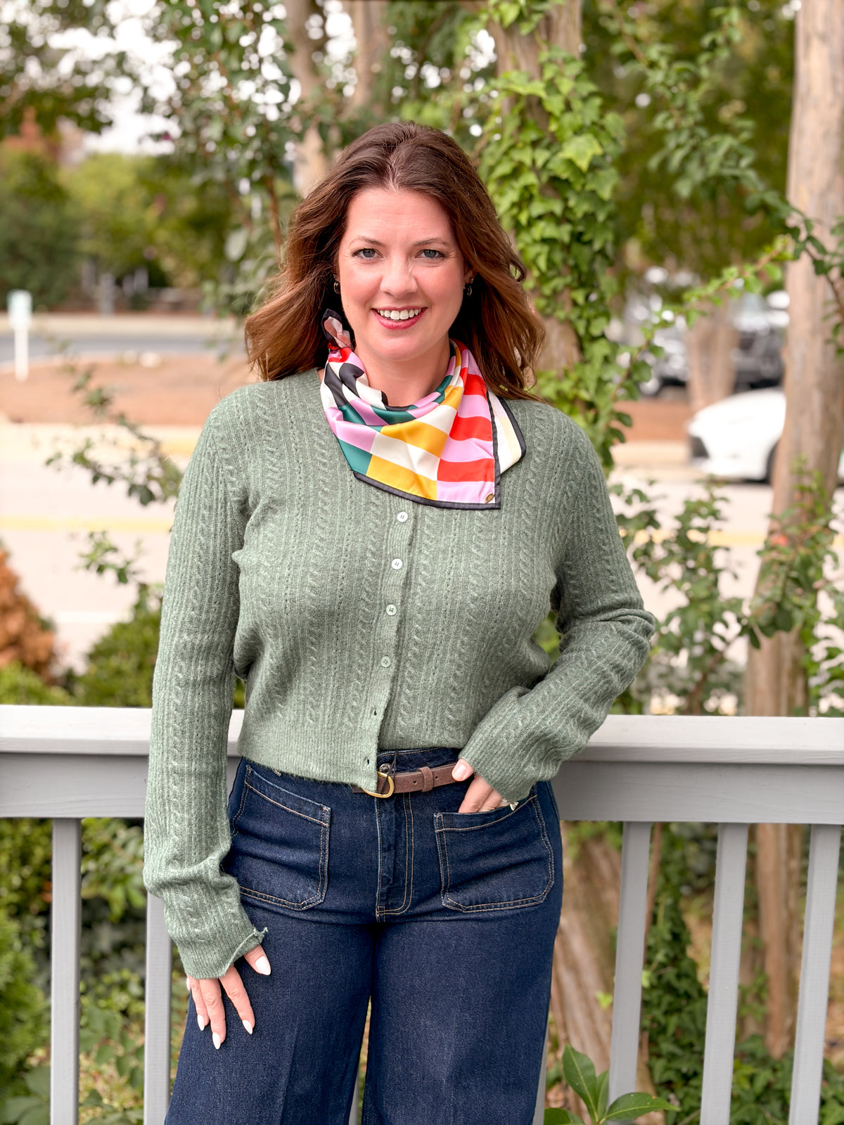 Rose & Lee Co Medina Pointelle Cardigan, Monstera by Z Supply Cardigan
