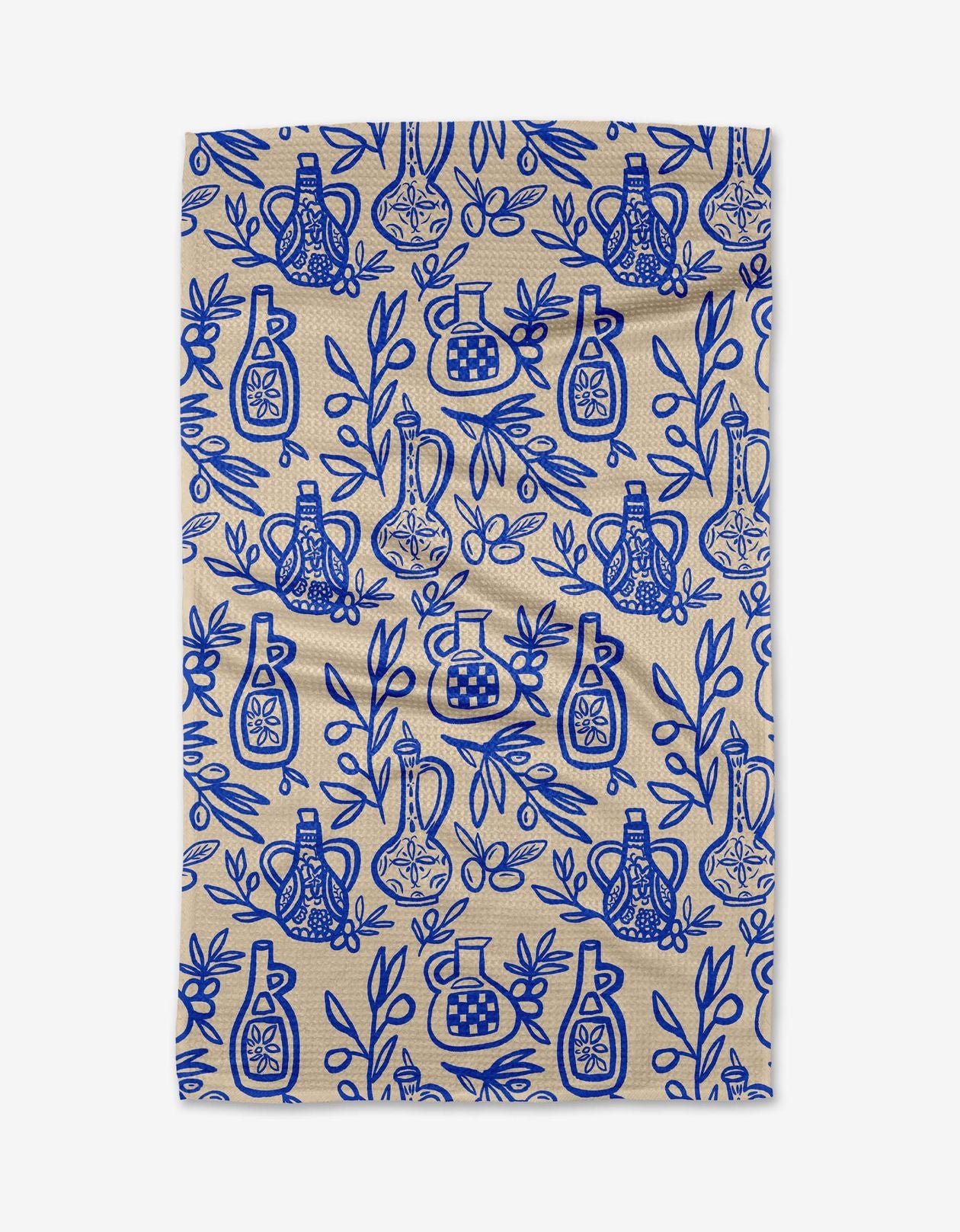 Mediterranean Pour Printed Kitchen Tea Towel