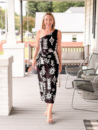 Rose & Lee Co Paros Dress, Black/White Event Dress