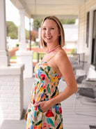 Rose & Lee Co Bloom Dress, Watercolor Floral Casual Dresses