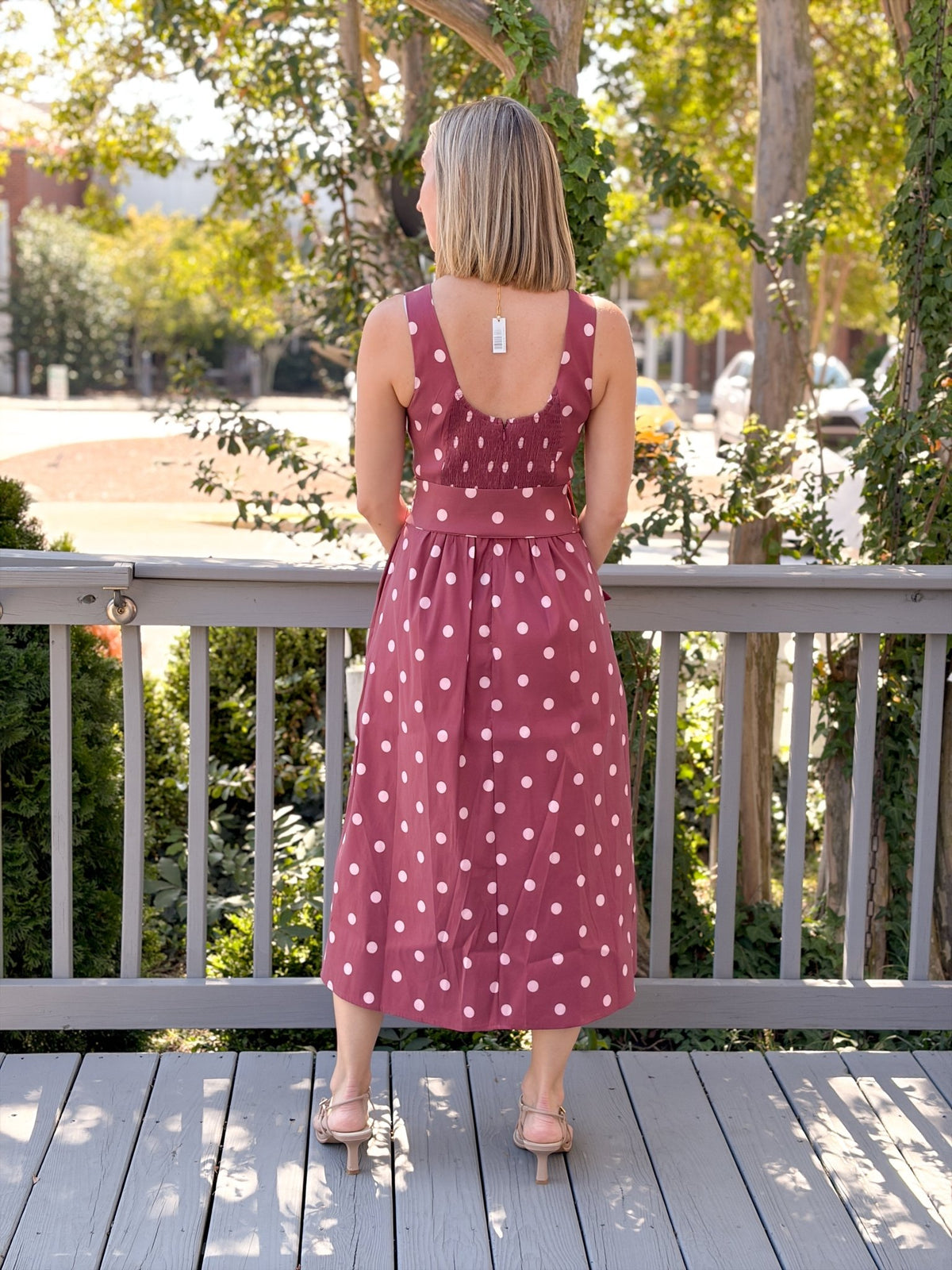 Rose & Lee Co Meina Dress, Burgundy/Cream Event Dress