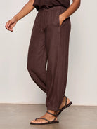 Rose & Lee Co Melody Linen Balloon Pants, Rich Soil by Sanctuary Pants