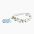 Silver Metal Wrap Iconic Disc Bracelet