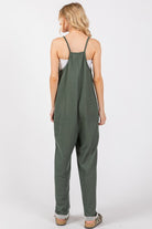 Olive Green Sleeveless Jumpsuit