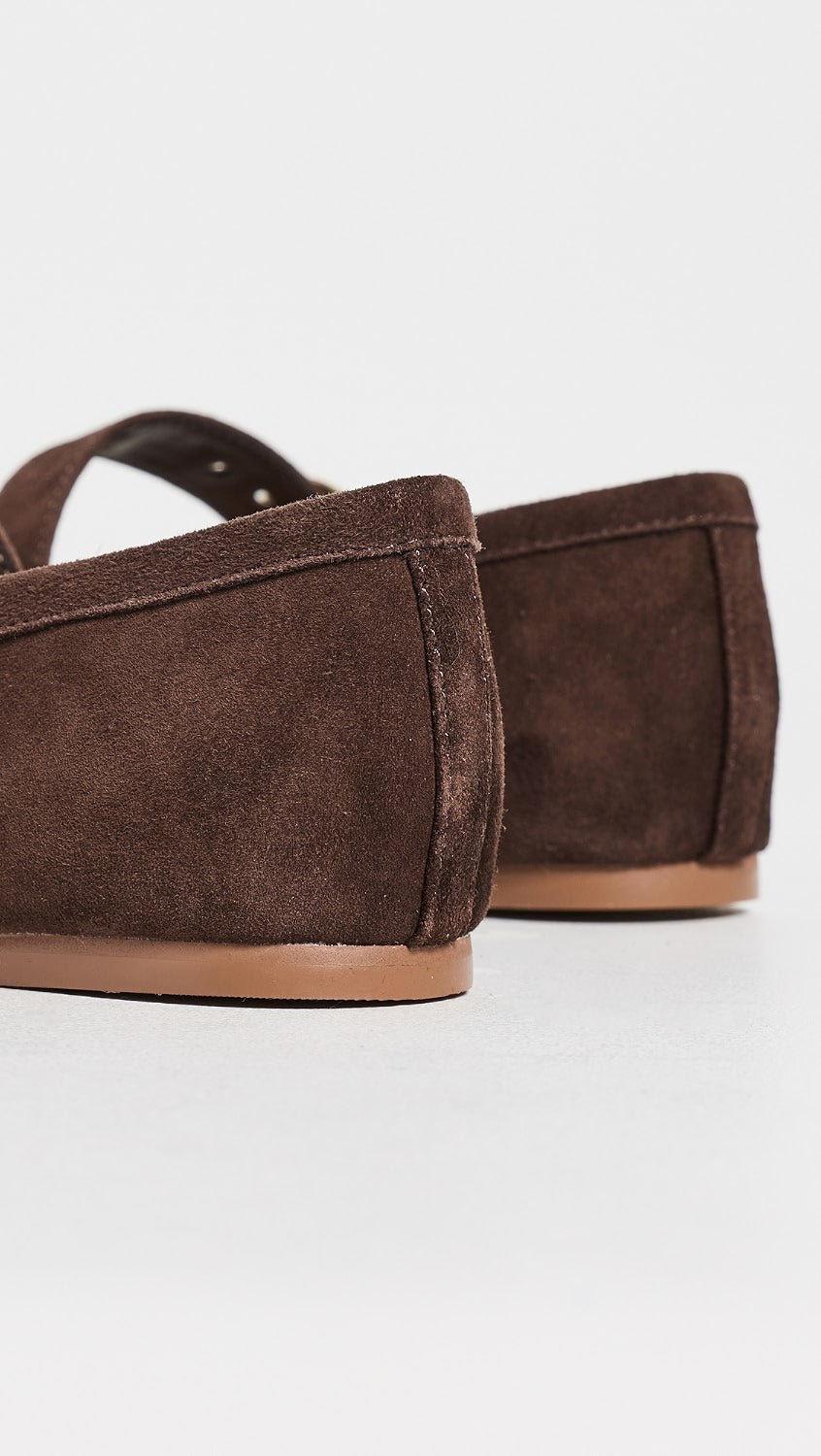 Rose & Lee Co Mikel Ballet Flats, Dark Brown Suede by Dolce Vita Accessories