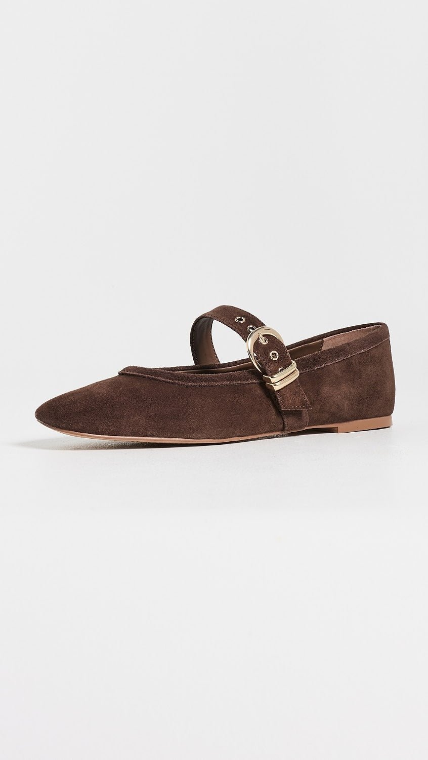Rose & Lee Co Mikel Ballet Flats, Dark Brown Suede by Dolce Vita Accessories