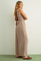 Rose & Lee Co Mila Jumpsuit, Brown Jumpsuit