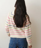 Rainbow Stripe Pointelle Sweater