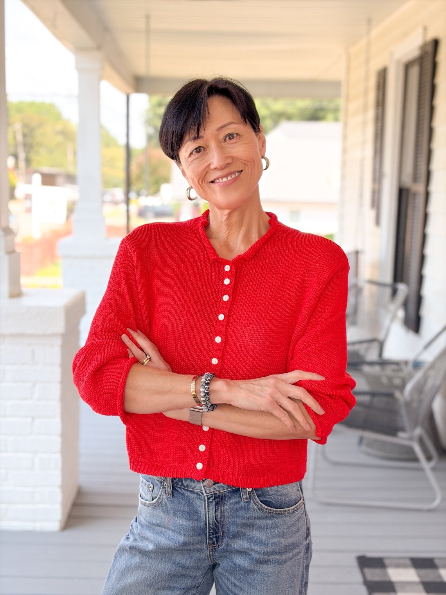 Knox Cardigan | Scarlet