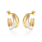 Mixed Metal Hoop Earrings