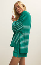 Green Striped Modern Weekender