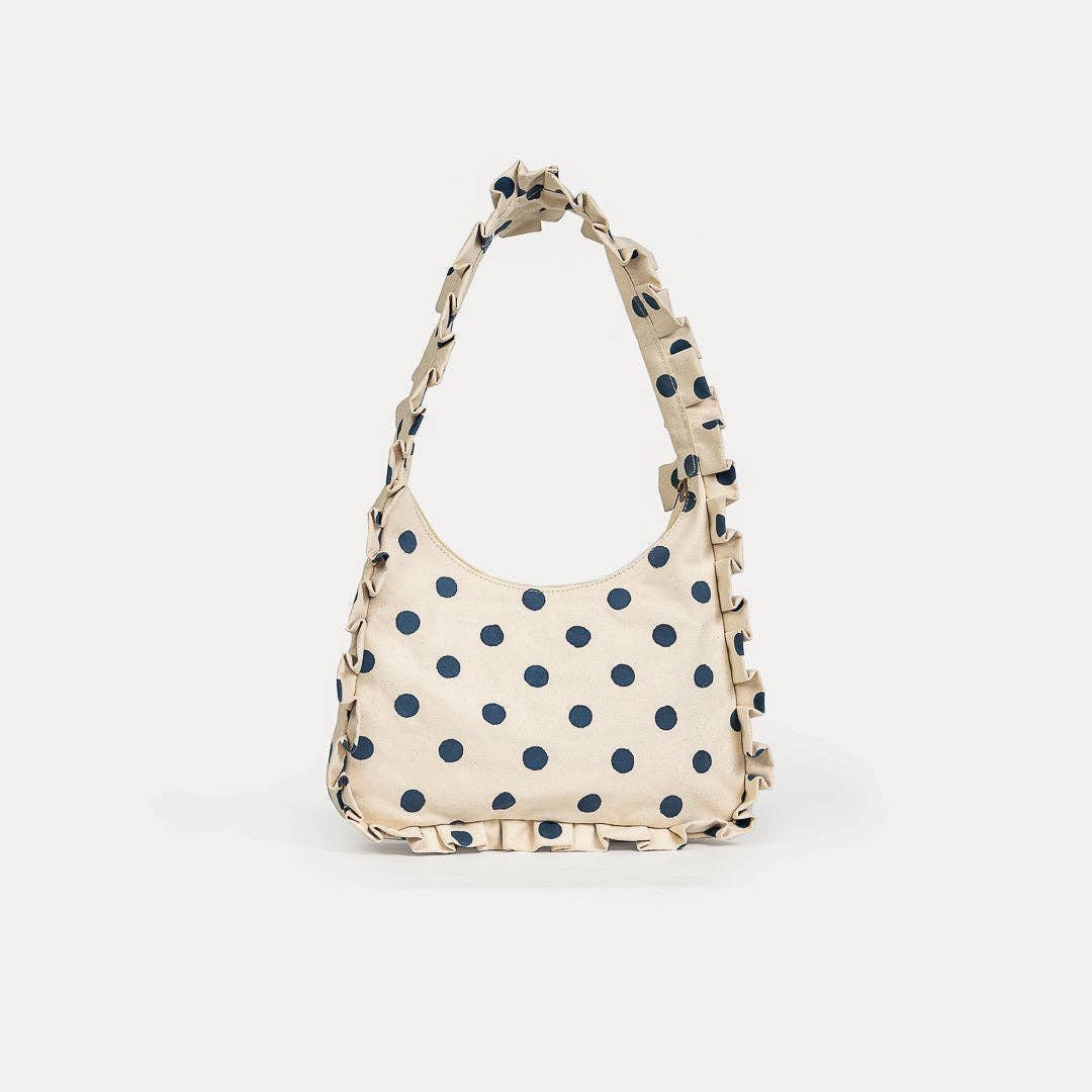 Rose & Lee Co Momo Shoulder Bag, Indigo Dot Bags