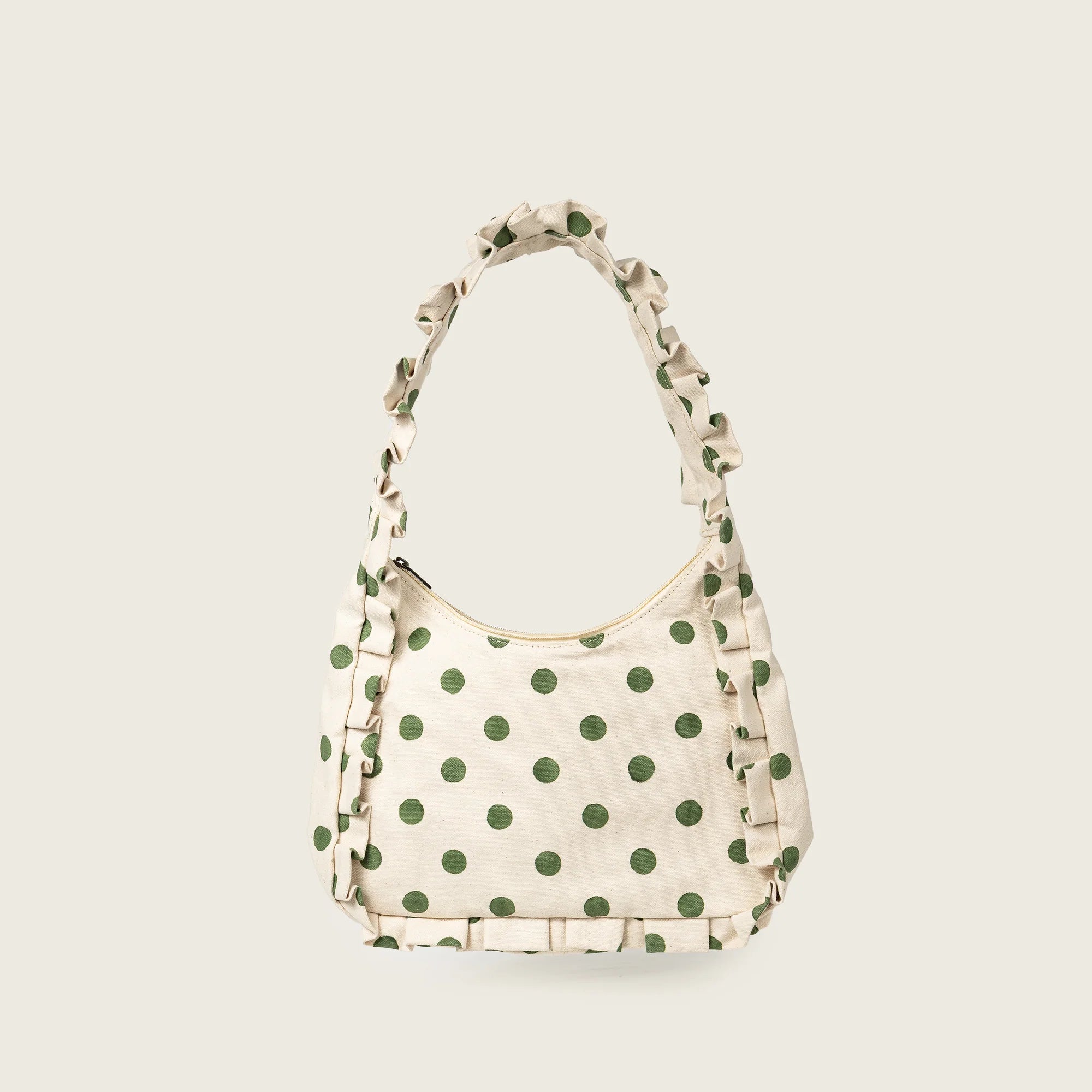 Rose & Lee Co Momo Shoulder Bag, Olive Dot Bags