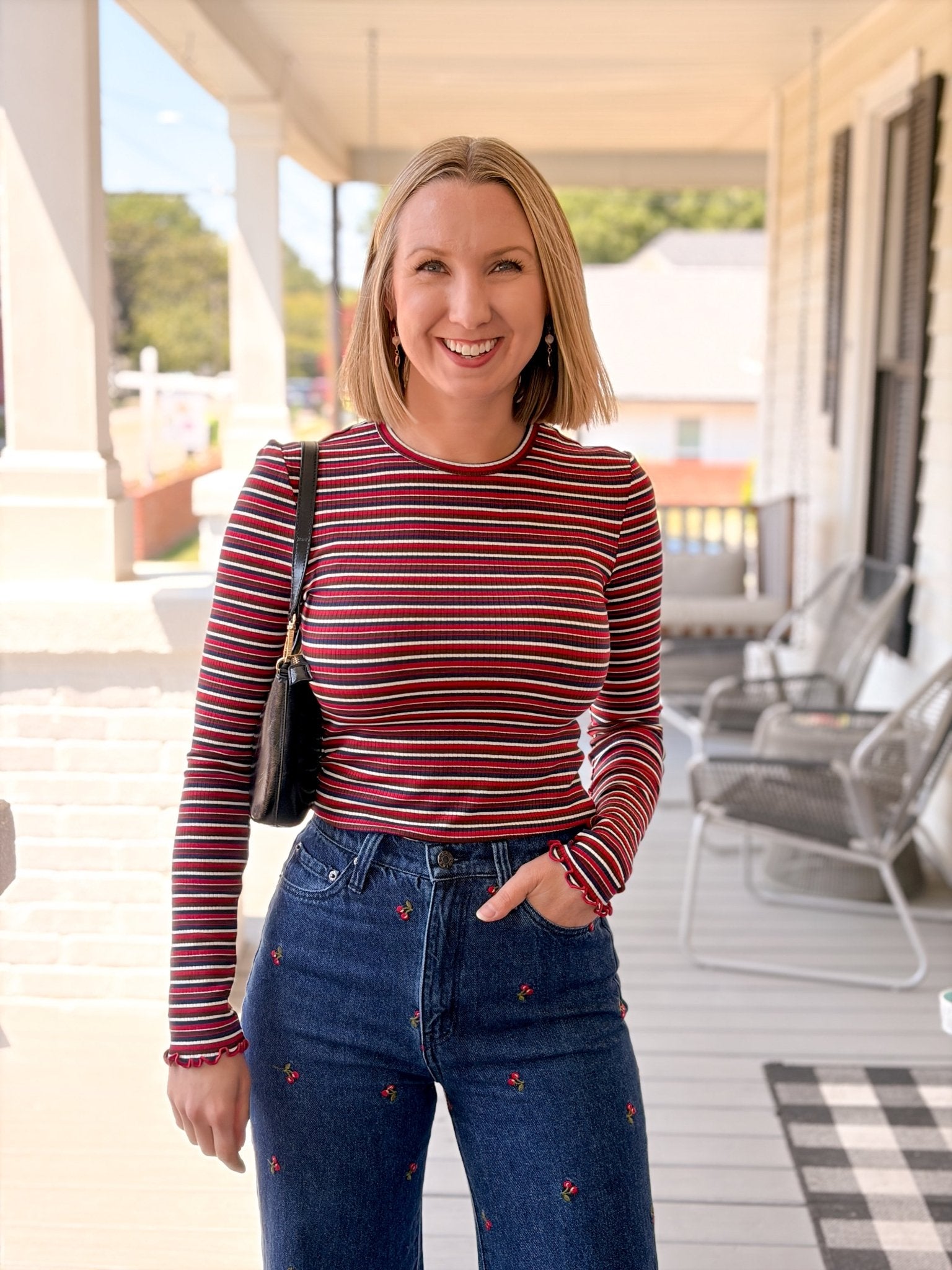 Rose & Lee Co Moondrift Top, Serra Stripe Long Sleeve