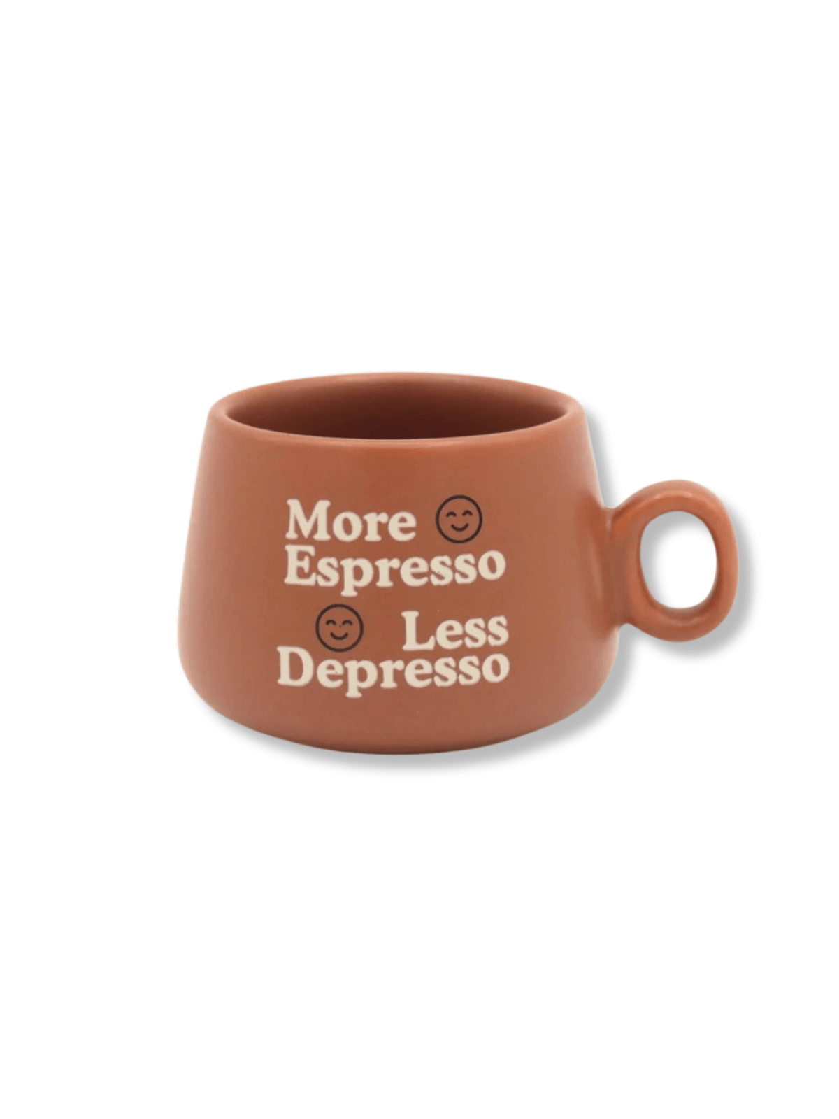 Rose & Lee Co Mug Shot Glass, More Espresso Less Depresso Drinkware
