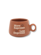 Rose & Lee Co Mug Shot Glass, More Espresso Less Depresso Drinkware