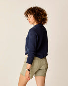 navy blue polo long sleeve sweater