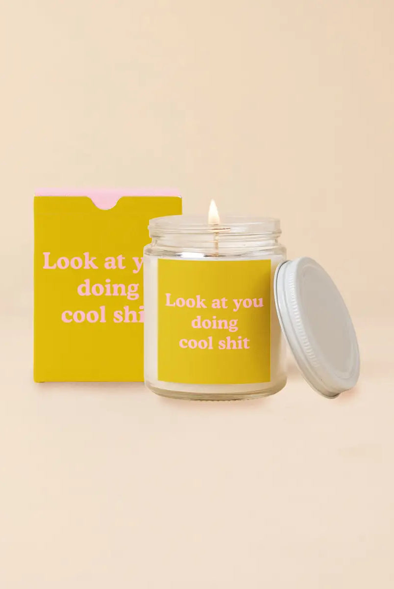 candle jar with lid look at you doing cool sh*t talking out of turn apex ethical womens boutique