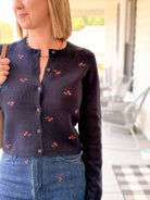 Rose & Lee Co Muse Cardigan, Cherry Cardigan