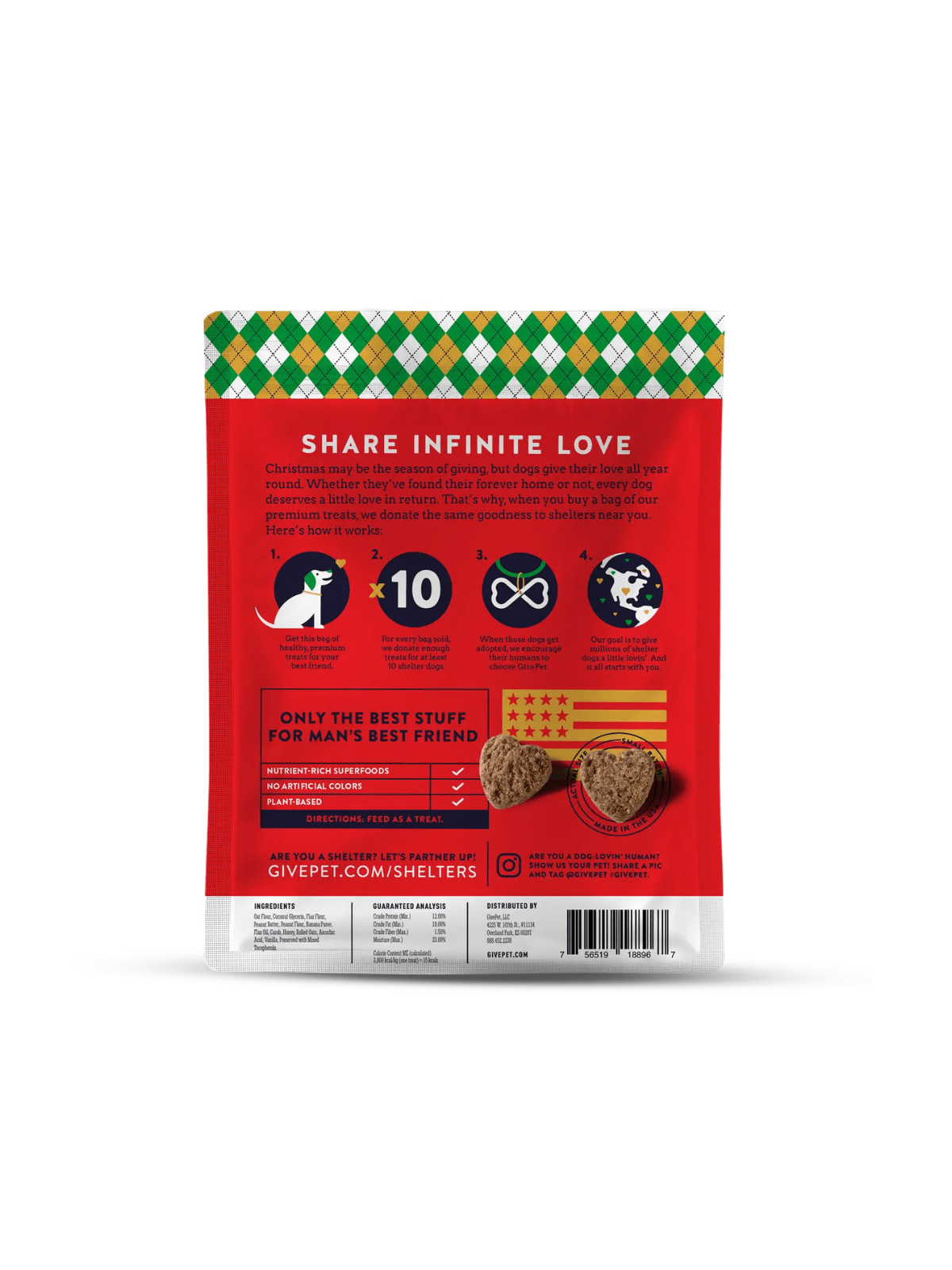 Rose & Lee Co Muttcracker Holiday Dog Treats Pets