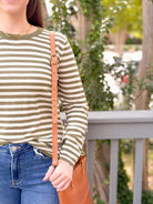 Rose & Lee Co Myah Top, Matcha Long Sleeve