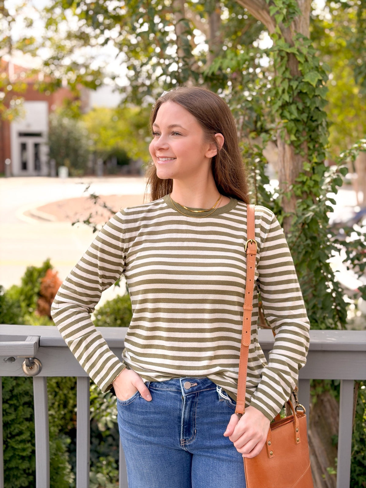 Rose & Lee Co Myah Top, Matcha Long Sleeve
