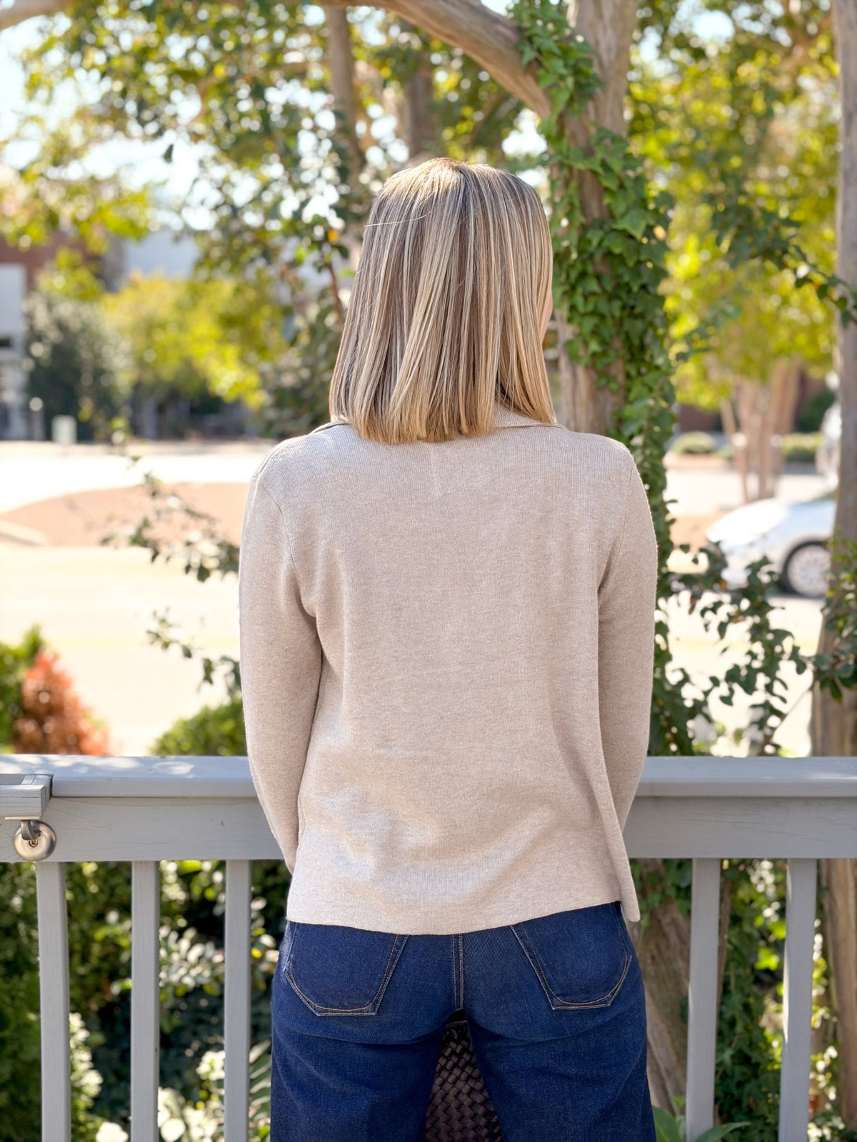 Rose & Lee Co Naomi Cardigan, Taupe Heather Cardigan