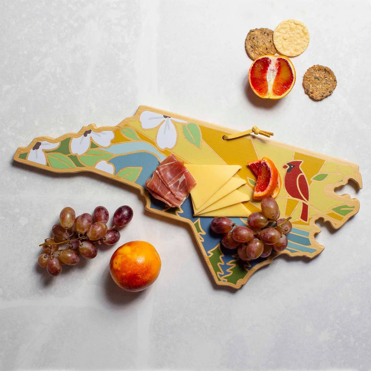 Rose & Lee Co Colorful North Carolina Cutting Board Home & Gifts