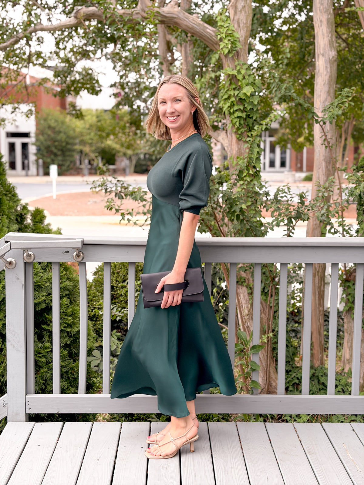Rose & Lee Co Nellie Dress, Dark Green Event Dress