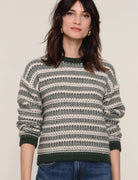 Green Striped Yarn Sweater