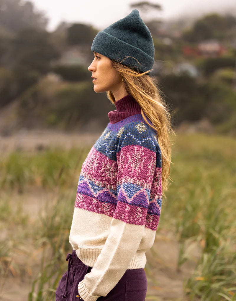 Multi Colored Fair Isle Turtleneck Sweater