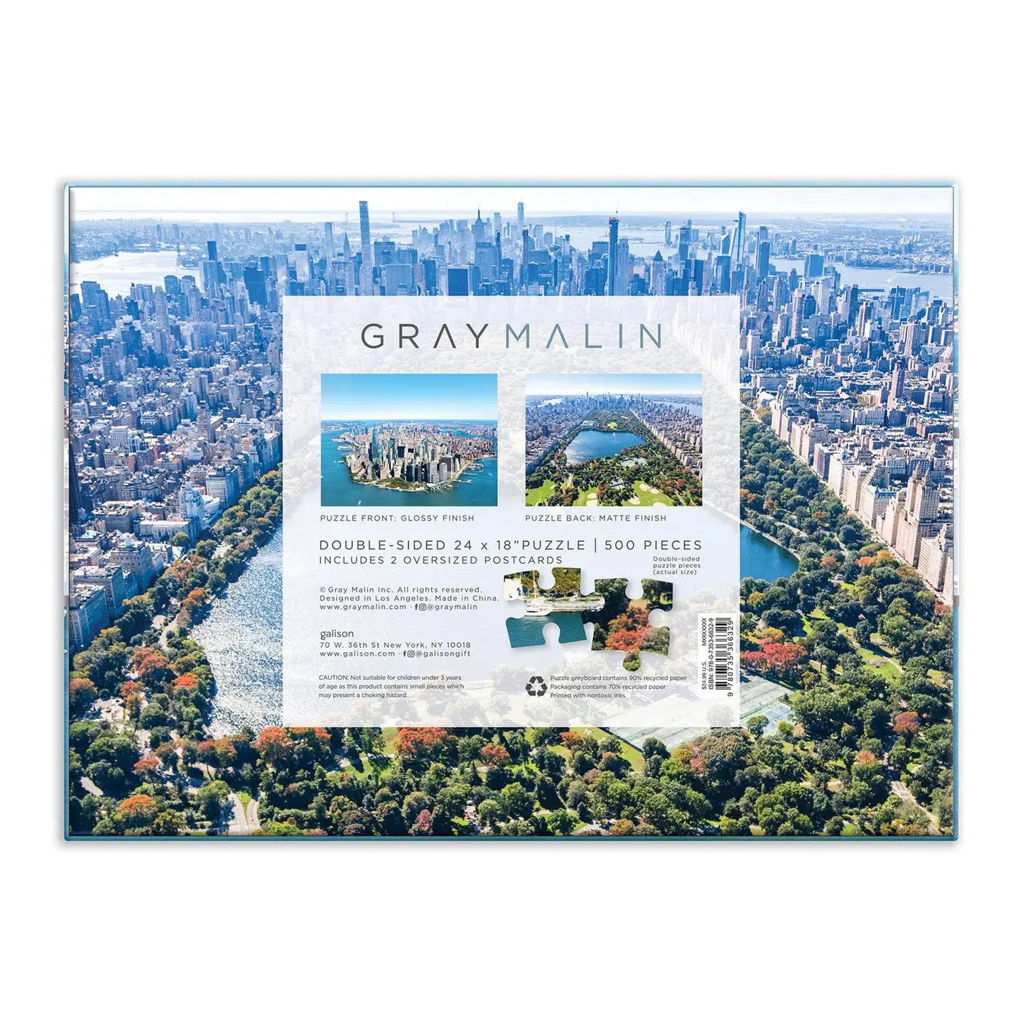 New York City 500 Piece Double-Sided Puzzle