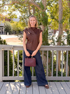 Rose & Lee Co Nights With You Top, Espresso Martini by Sanctuary Work Tops