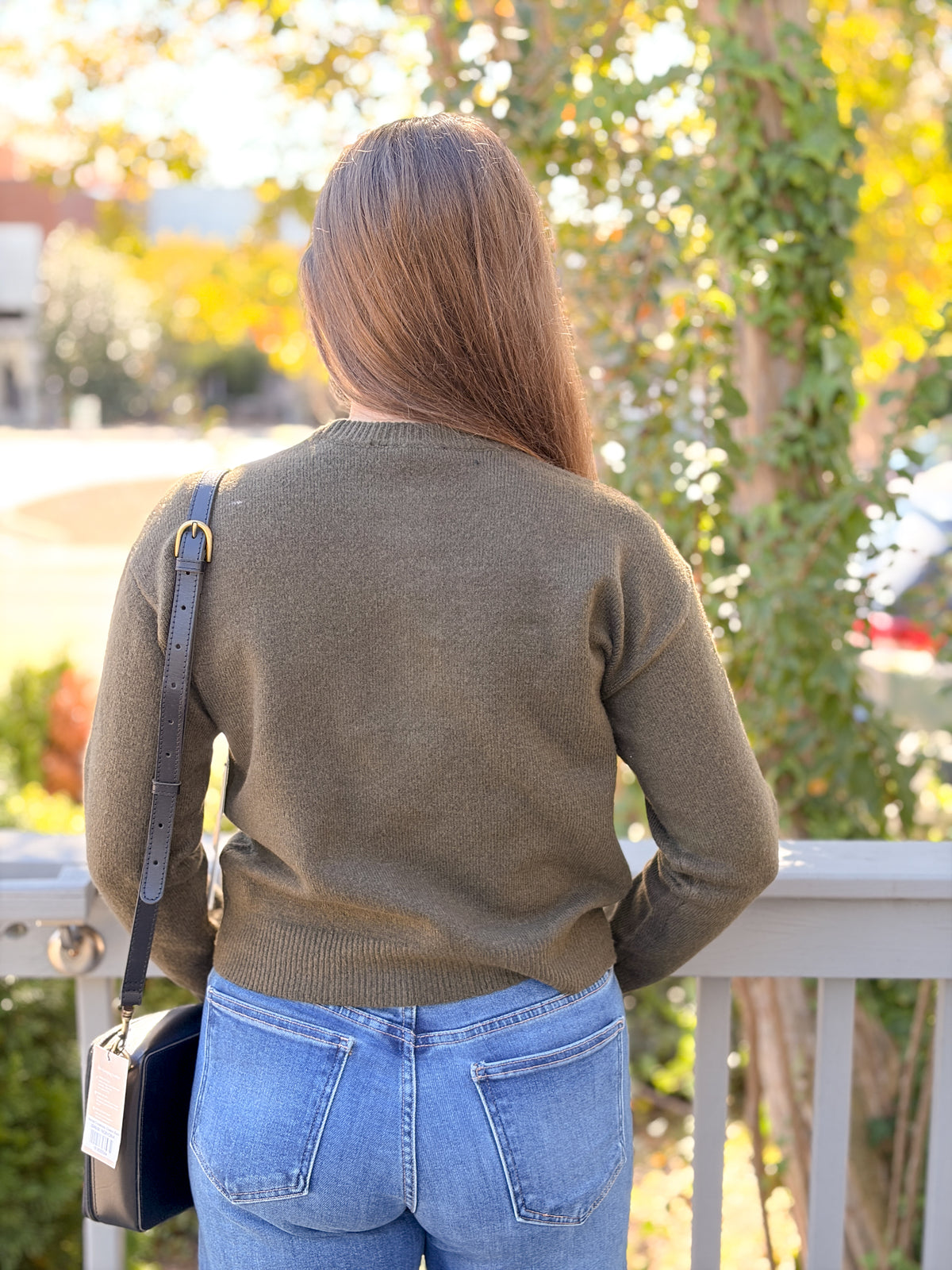 Rose & Lee Co Nisha Top, Olive Long Sleeve