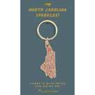 Rose & Lee Co Glitter Keychain, North Carolina Home & Gifts