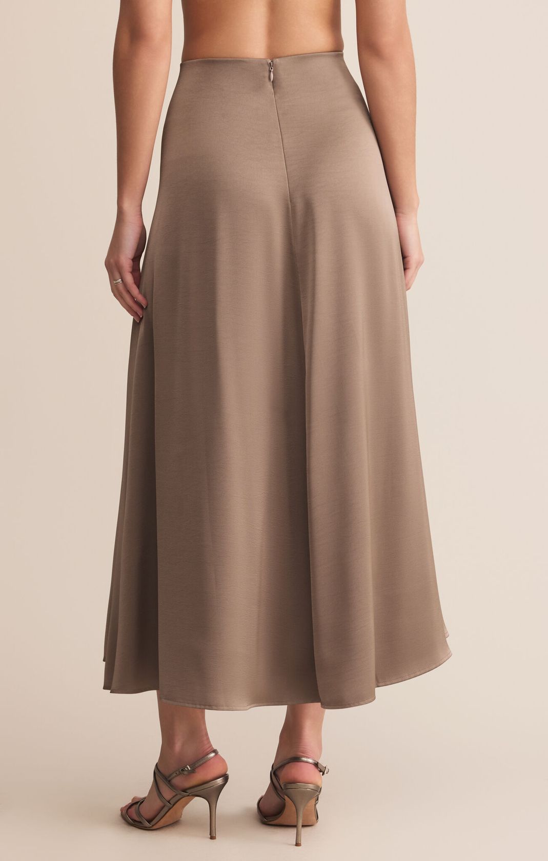 Moonlight Satin Midi Skirt