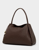 Rose & Lee Co Nova Woven Large Shoulder Bag, Chocolate BAGS