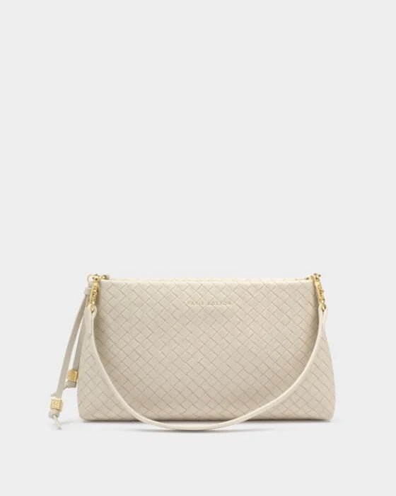 Rose & Lee Co Nova Woven Small Shoulder Bag, Oyster BAGS