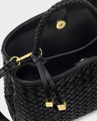 Rose & Lee Co Nova Woven Top Handle Bag, Black Bags