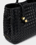 Rose & Lee Co Nova Woven Top Handle Bag, Black Bags