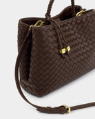 Rose & Lee Co Nova Woven Top Handle Bag, Chocolate Bags