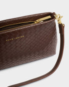 Rose & Lee Co Nova Woven Small Shoulder Bag, Dark Chocolate Bags