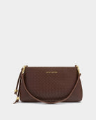 Rose & Lee Co Nova Woven Small Shoulder Bag, Dark Chocolate Bags