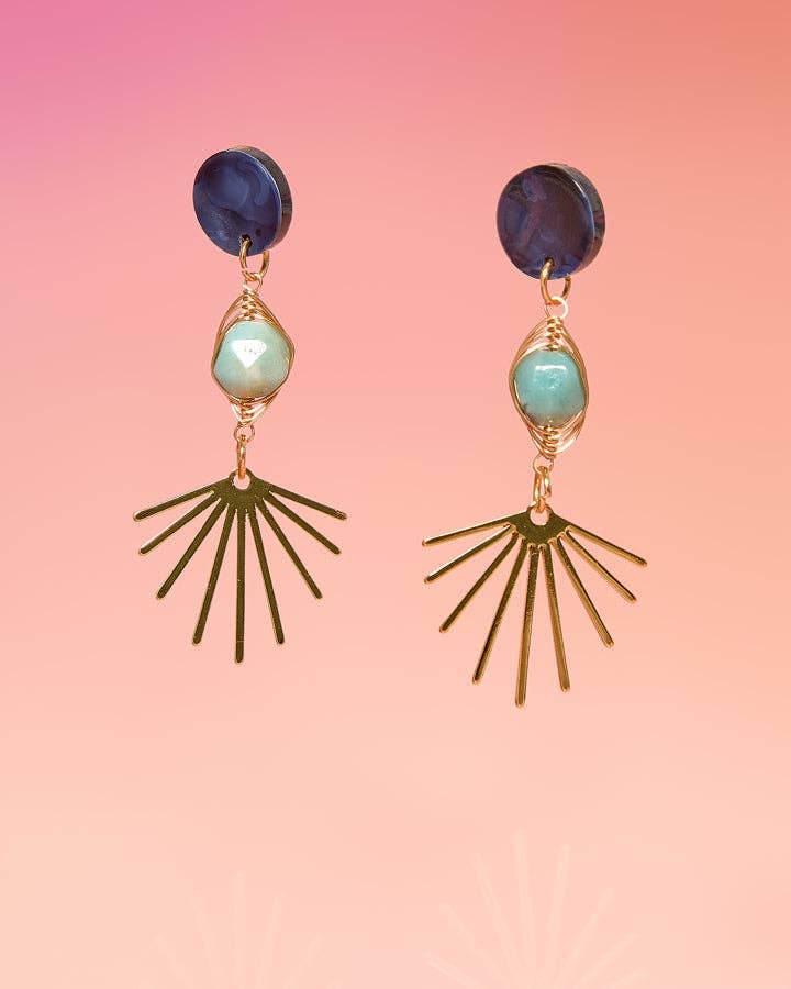 Rose & Lee Co Ofelia Three Tier Dangle Earrings Earrings