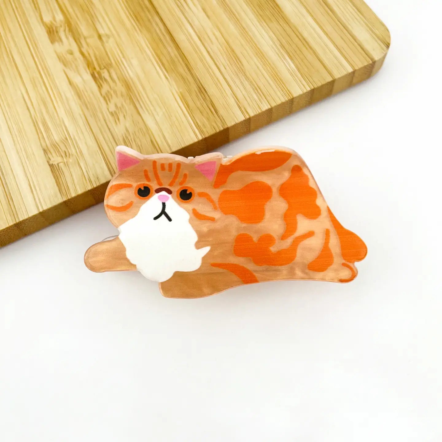 Orange Cat Claw Clip