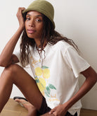 Rose & Lee Co Oversized Hemp Graphic Tee, Antique White by Marine Layer short sleeve