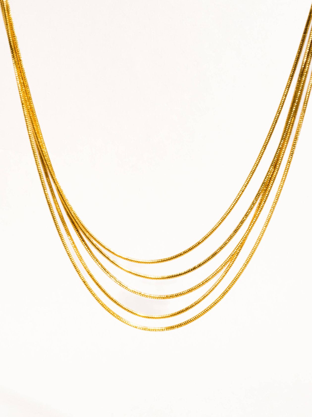 Rose & Lee Co Parie Layered Chain Necklace, 18k Gold Necklaces
