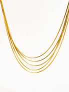 Rose & Lee Co Parie Layered Chain Necklace, 18k Gold Necklaces